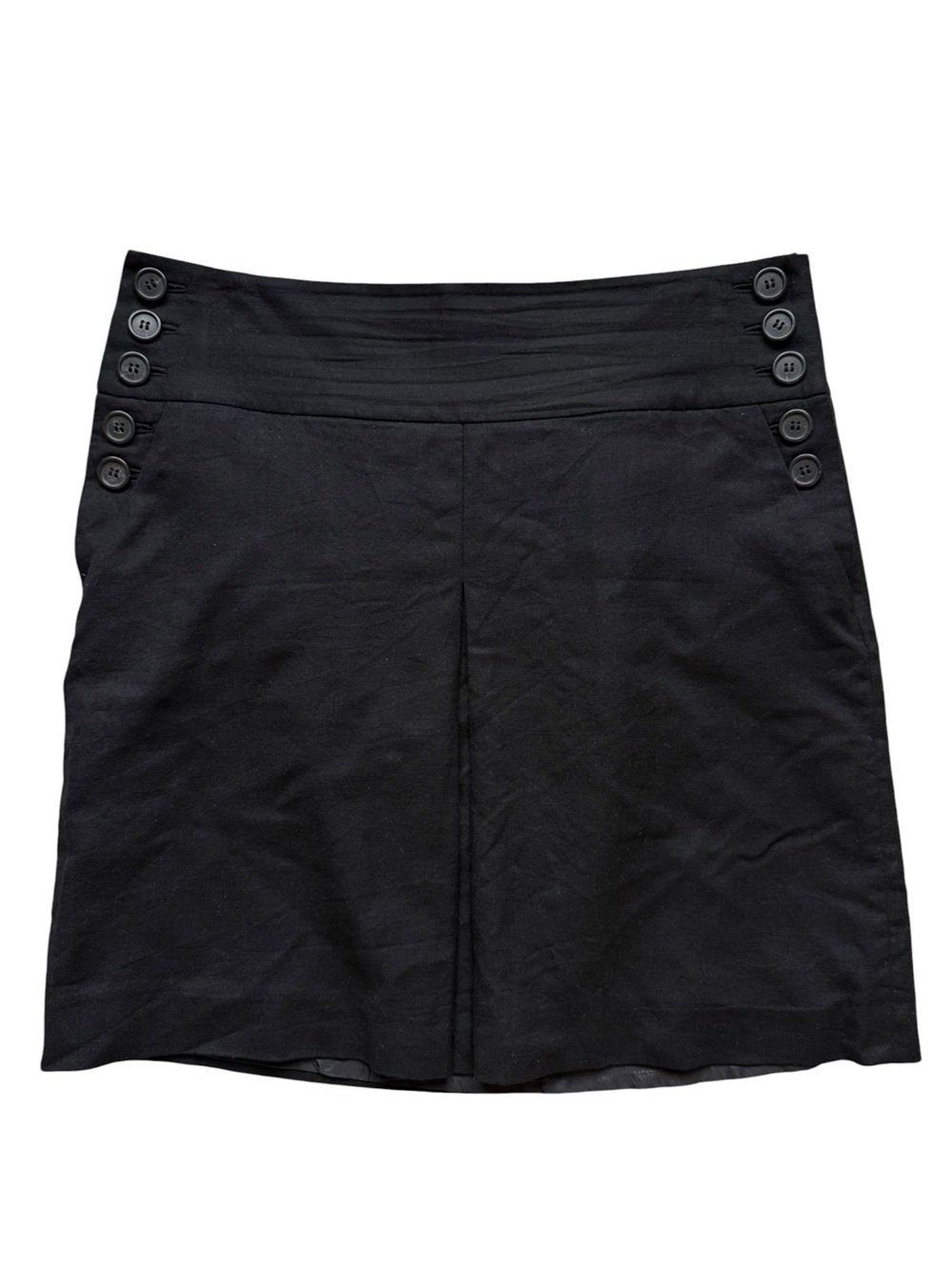 J Crew Black Wool Skirt Size 8
